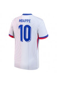 Frankrijk Kylian Mbappe #10 Voetbaltruitje Uit tenue EK 2024 Korte Mouw